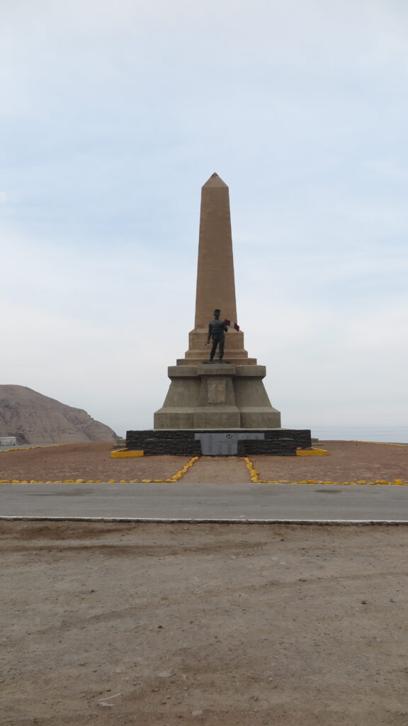 Best Places to Visit in Lima - The Monumento al Soldado Desconocido obelisk on Morro Solar in Chorrillos, Lima, Peru.